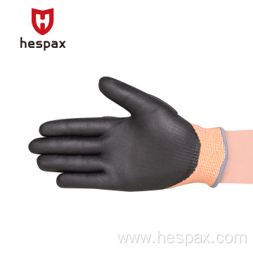 Hespax Work Gloves Wholesale Nitrile Coated Anti Impact